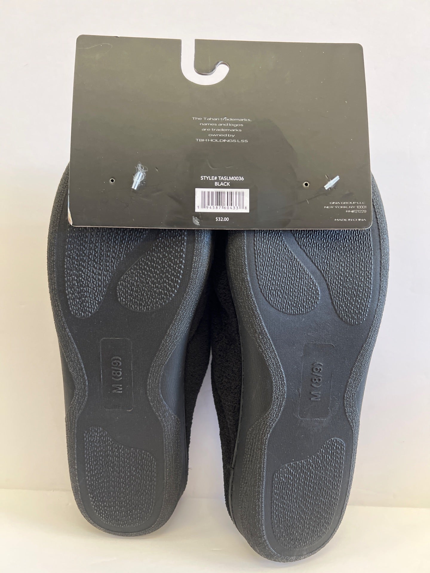 Tahari Memory Foam Slippers - Black - Size 8/9 (Retail Price $32)