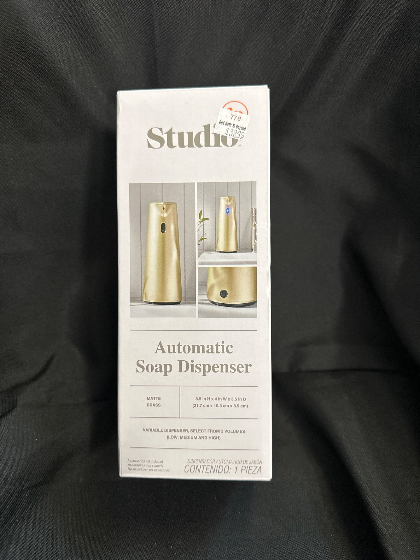 STUDIO 3B FINCH Automatic Sensor Soap Dispenser in BRASS (Retail Price $32.49)