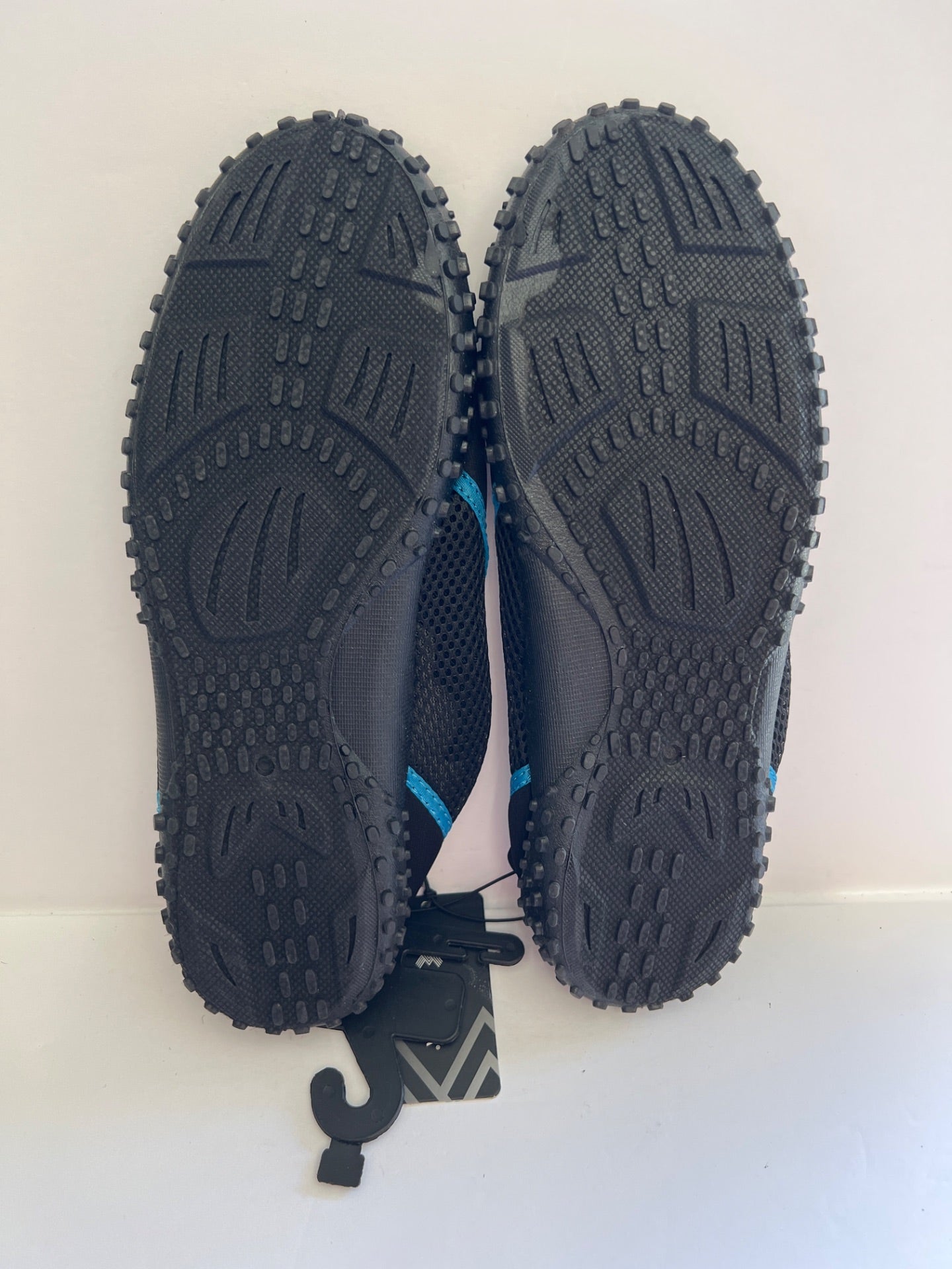 Aqua Shoes with Drawstring - Black/Blue - Size L (10) (Retail Price $24)