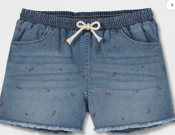 Girls' Denim Beach Shorts - art class Blue XS