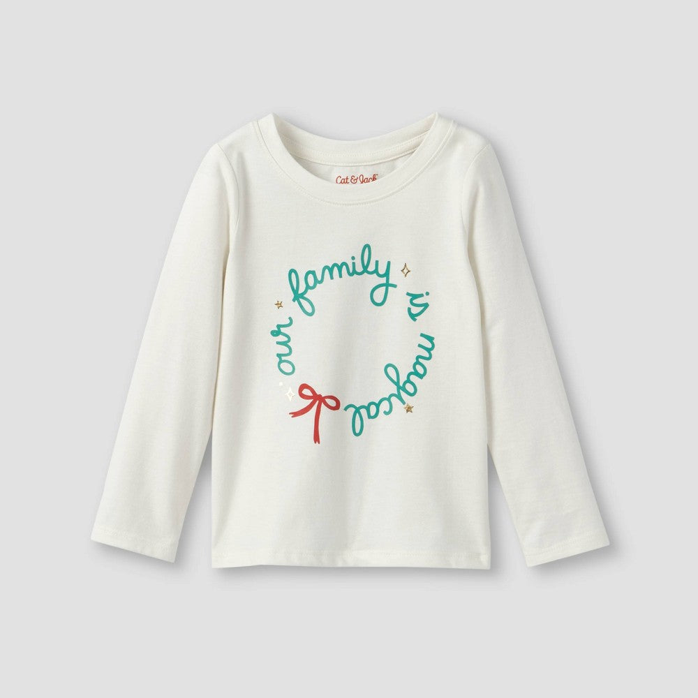 Toddler Girls' 'Our Family Is Magical' Long Sleeve Graphic T-Shirt