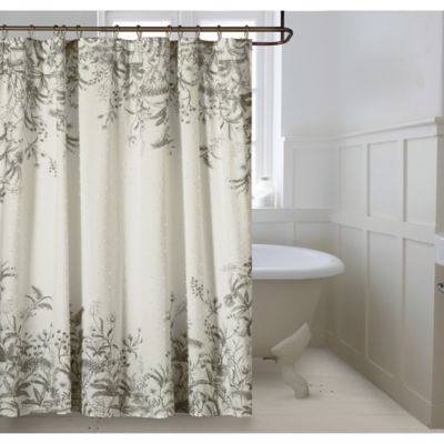 Bee & Willow Garden Floral 54-Inch X 80-Inch Shower Curtain in Grey (Retail Price $47)