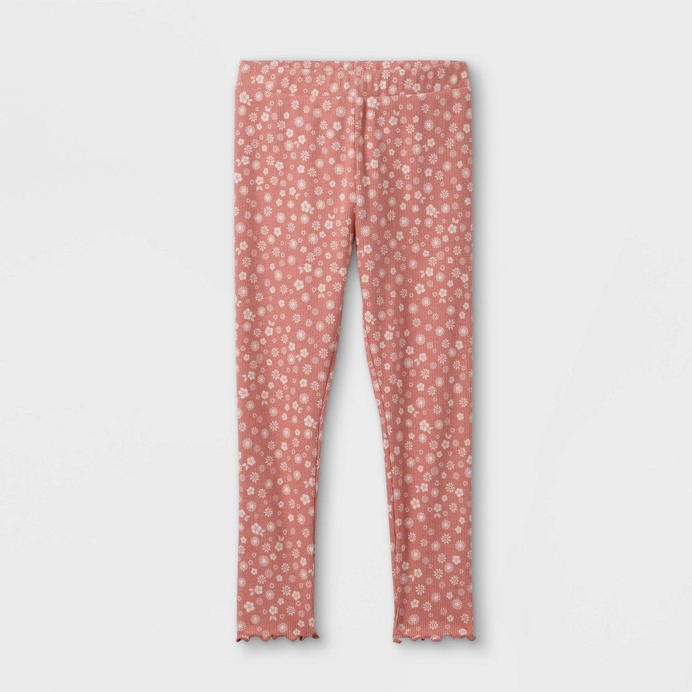 Baby Girl Pink Flowery Leggings - Art Class