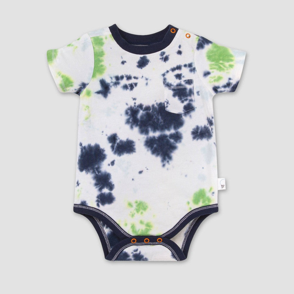 Burt's Bees Baby® Baby Beachy Tie-Dye Bodysuit - Navy Blue -3-6M