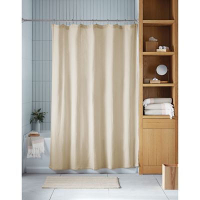 Haven 72-Inch X 72-Inch Double Gauze Organic Cotton Shower Curtain in Pumice (Retail Price $40)