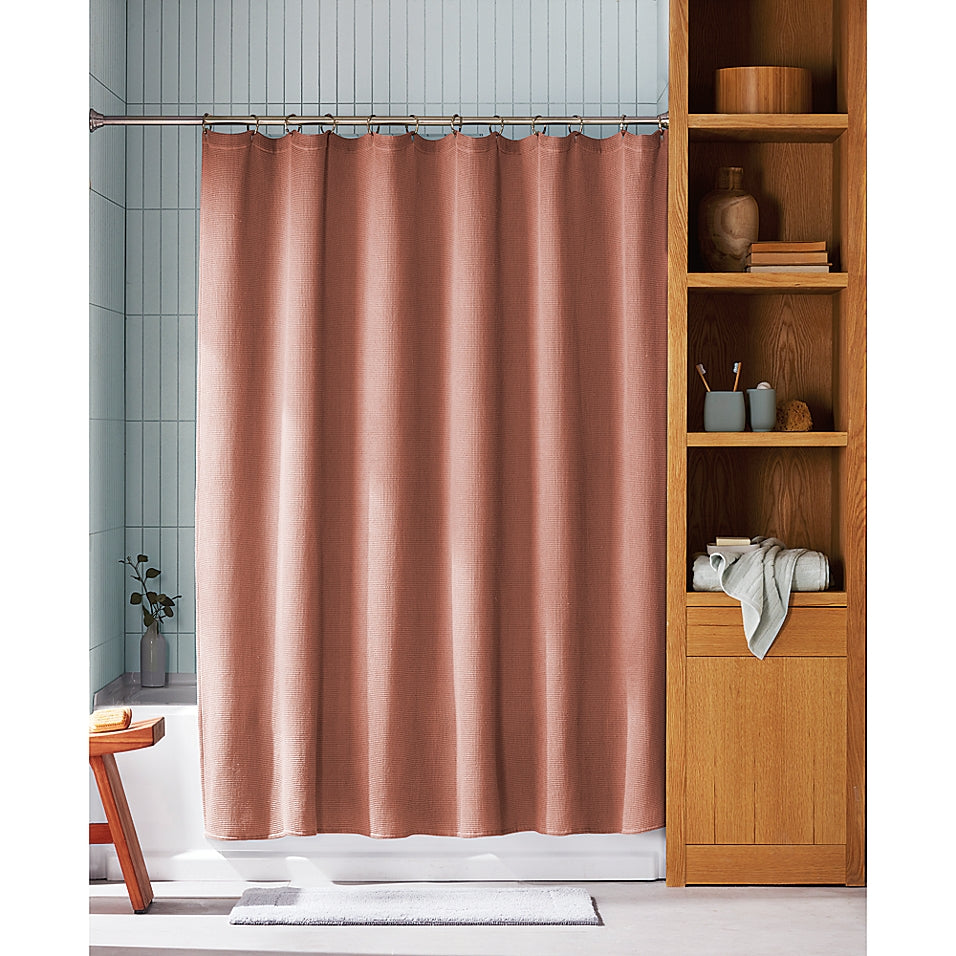 Haven 72" X 72" Mini Waffle Shower Curtain in Brown (Retail Price $40)