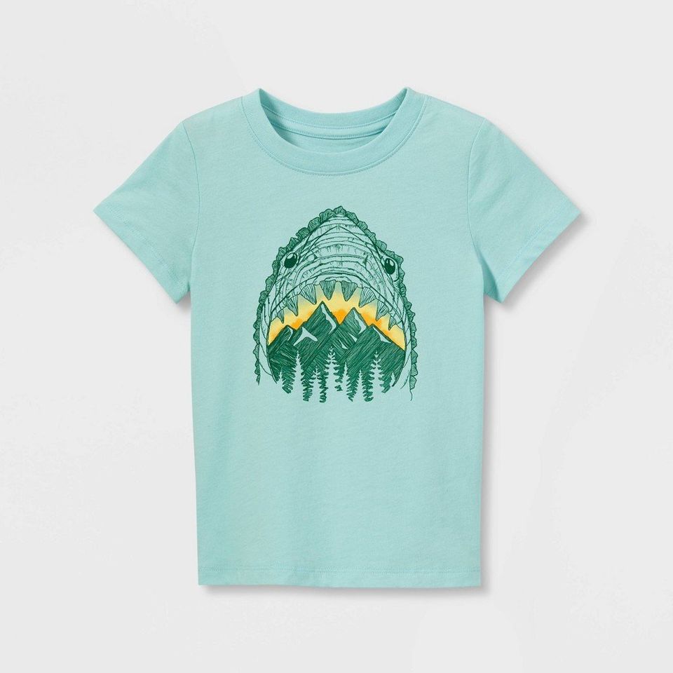 Toddler Boys' Shark Mountain Short Sleeve Graphic T-Shirt - Cat & Jack Blue