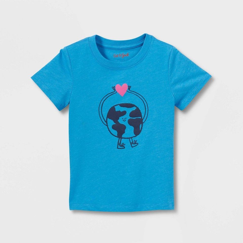 Toddler Boys' Earth Love Short Sleeve Graphic T-Shirt - Cat & Jack Blue 18M