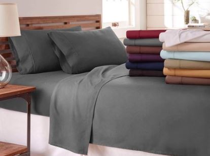 Becky Cameron 4-Piece Ivory Solid Microfiber Queen Sheet Set