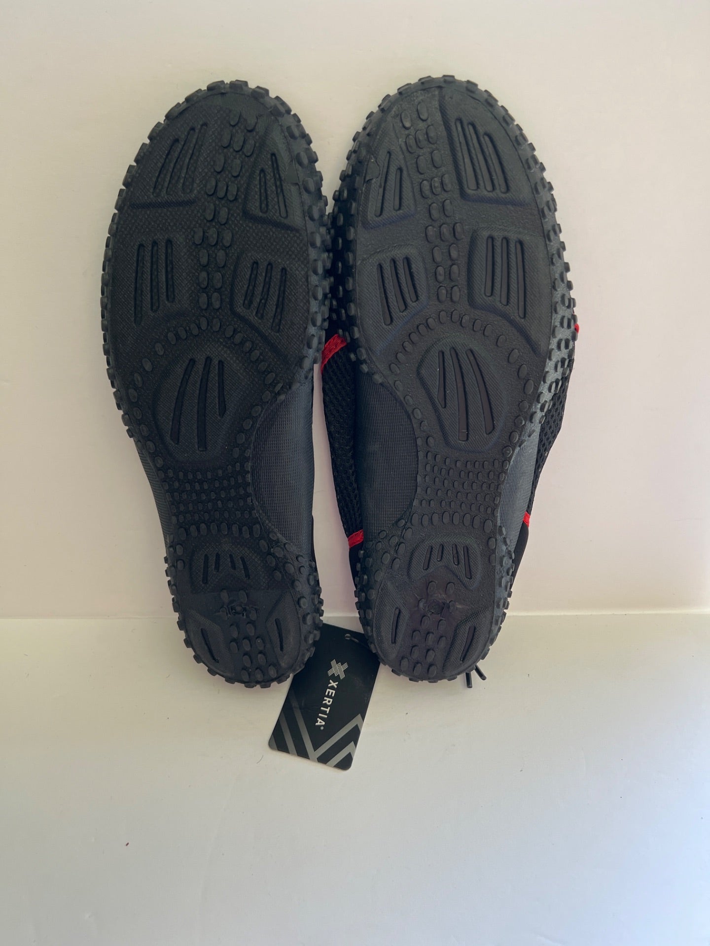 Aqua Shoes with Drawstring - Black/Red - Size M (9) (Retail Price $24)