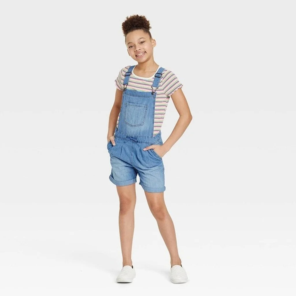 Girls' Lightweight Jean Short Overall - Cat & Jack   XXl