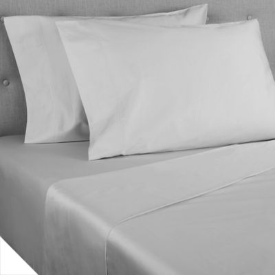 Nestwell Cotton Sateen 400-Thread-Count Queen Flat Sheet in Lunar Rock (Retail Price $40)