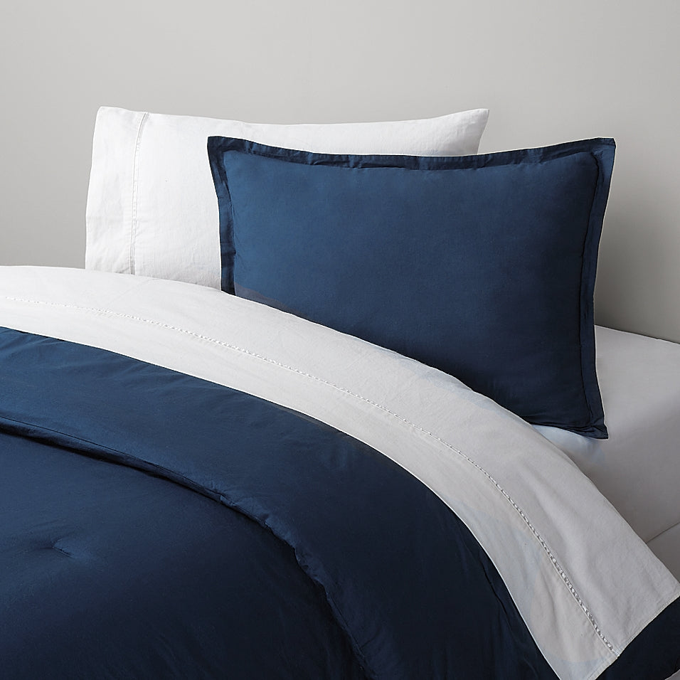 Simply Essential Garment Washed 2-Piece Twin/Twin XL Duvet Cover Set in Navy (Retail Price $40)