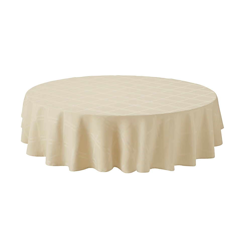 Simply Essential Solid Windowpane 70-Inch Round Tablecloth in Sand (Retail Price $20)