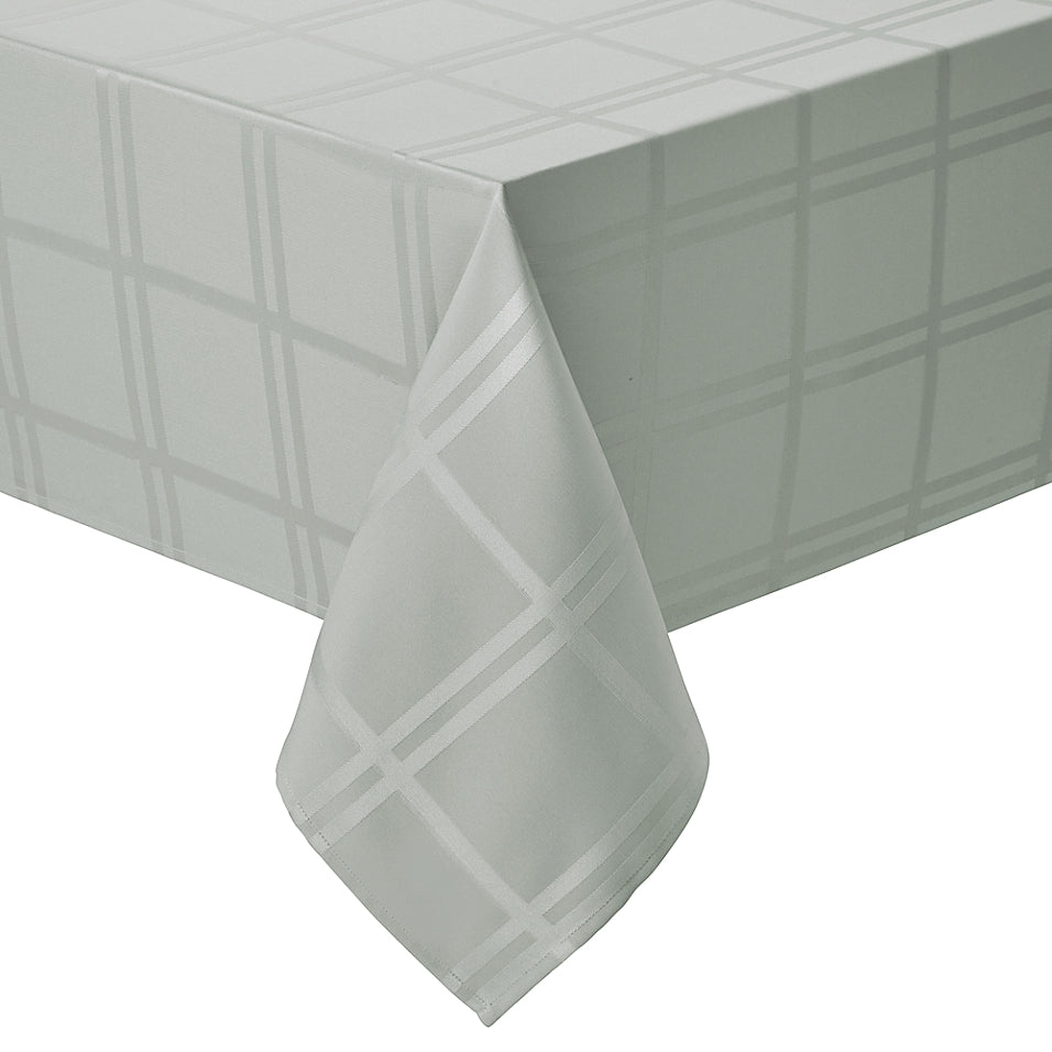 Simply Essential Solid Windowpane 52-Inch Square Tablecloth in Light Grey (Retail Price $16)