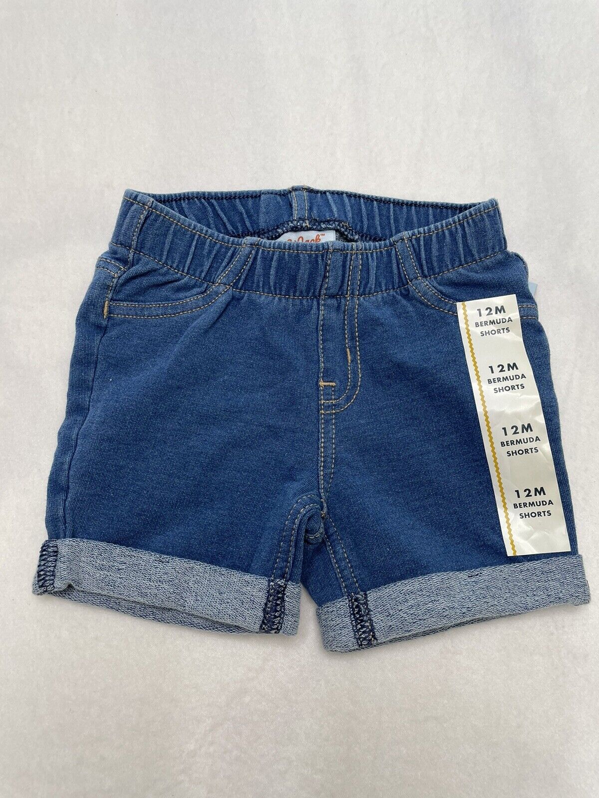 Cat & Jack Girls Blue Denim Bermuda Shorts 12m