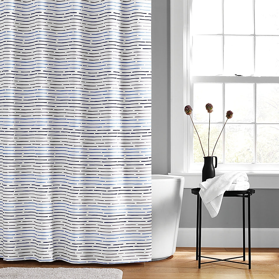 Simply Essential 72-Inch X 72-Inch Broken Lines Shower Curtain (Retail Price $20)