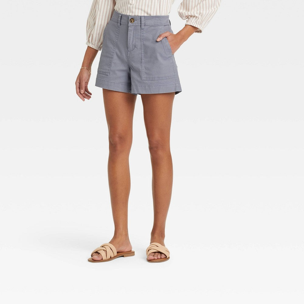 Women's High-Rise Utility Shorts - a New Day͐ Size 2