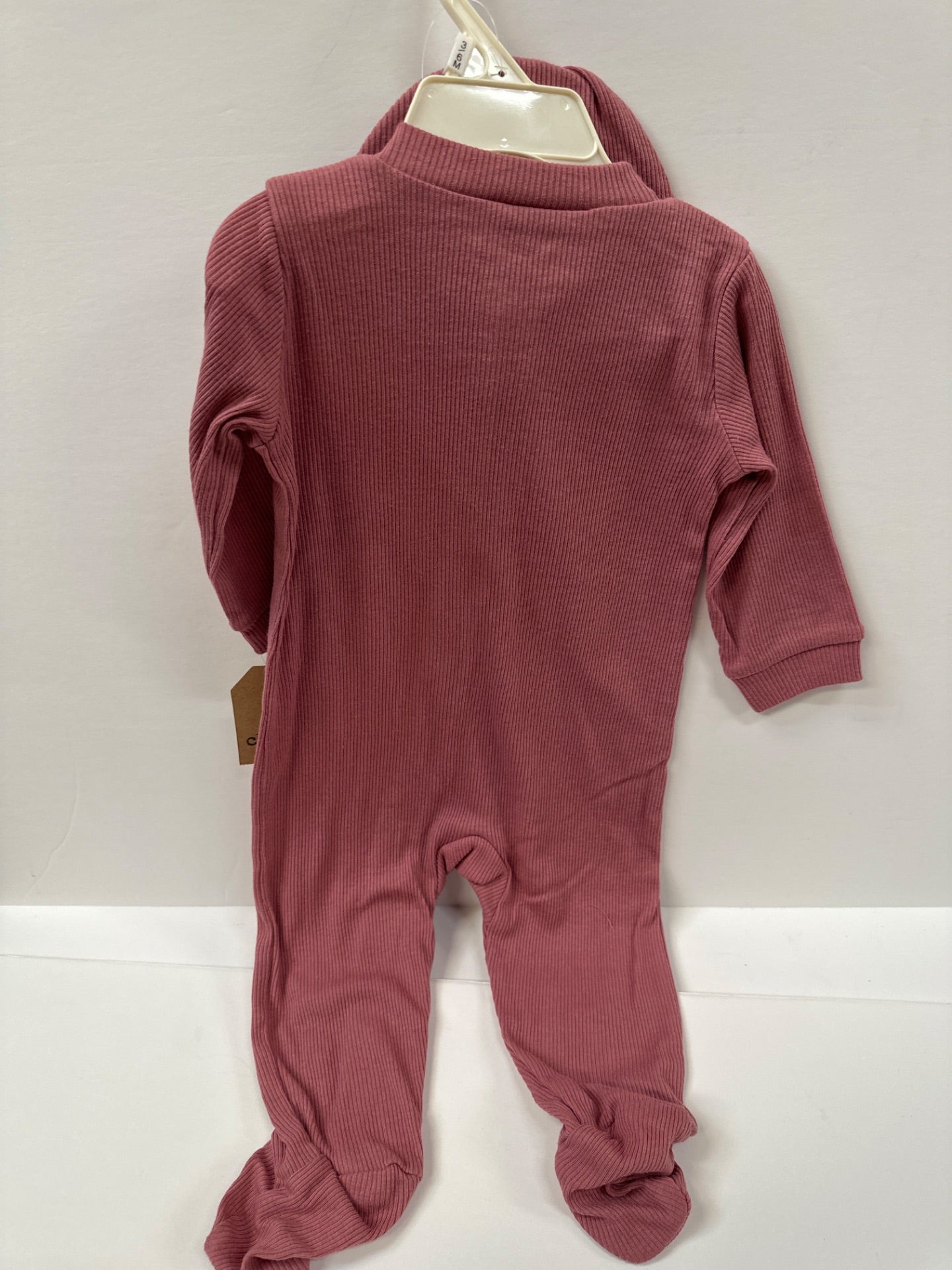 Chick Pea Infant 2 Piece Set - Maroon (Bodysuit covered foot and hat) (Retail Price $21.99)