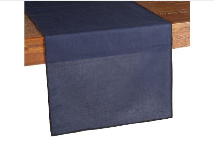 Studio 3B Merrowed Linen Blend 90-Inch Table Runner in Navy