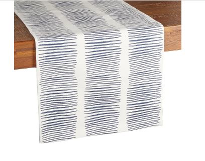 Studio 3B Sketched Lines 90-Inch Table Runner in Navy