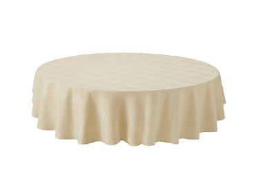 Simply Essential Solid Windowpane 70-Inch Round Tablecloth