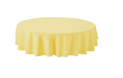 Simply Essential Solid Windowpane 90-Inch Round Tablecloth in Yellow