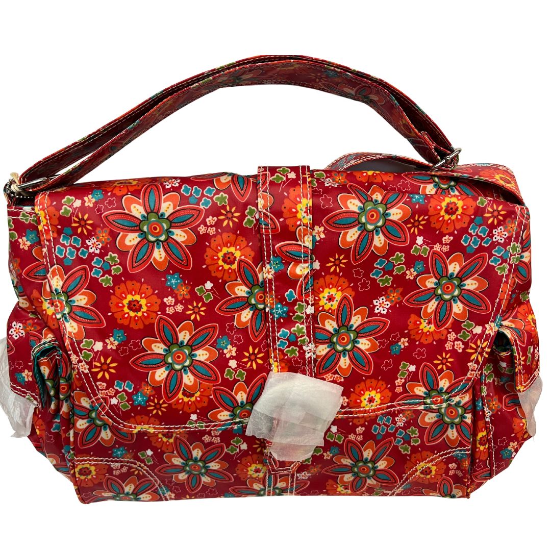 Kalencom Buckle Diaper Bag - Red Flowers