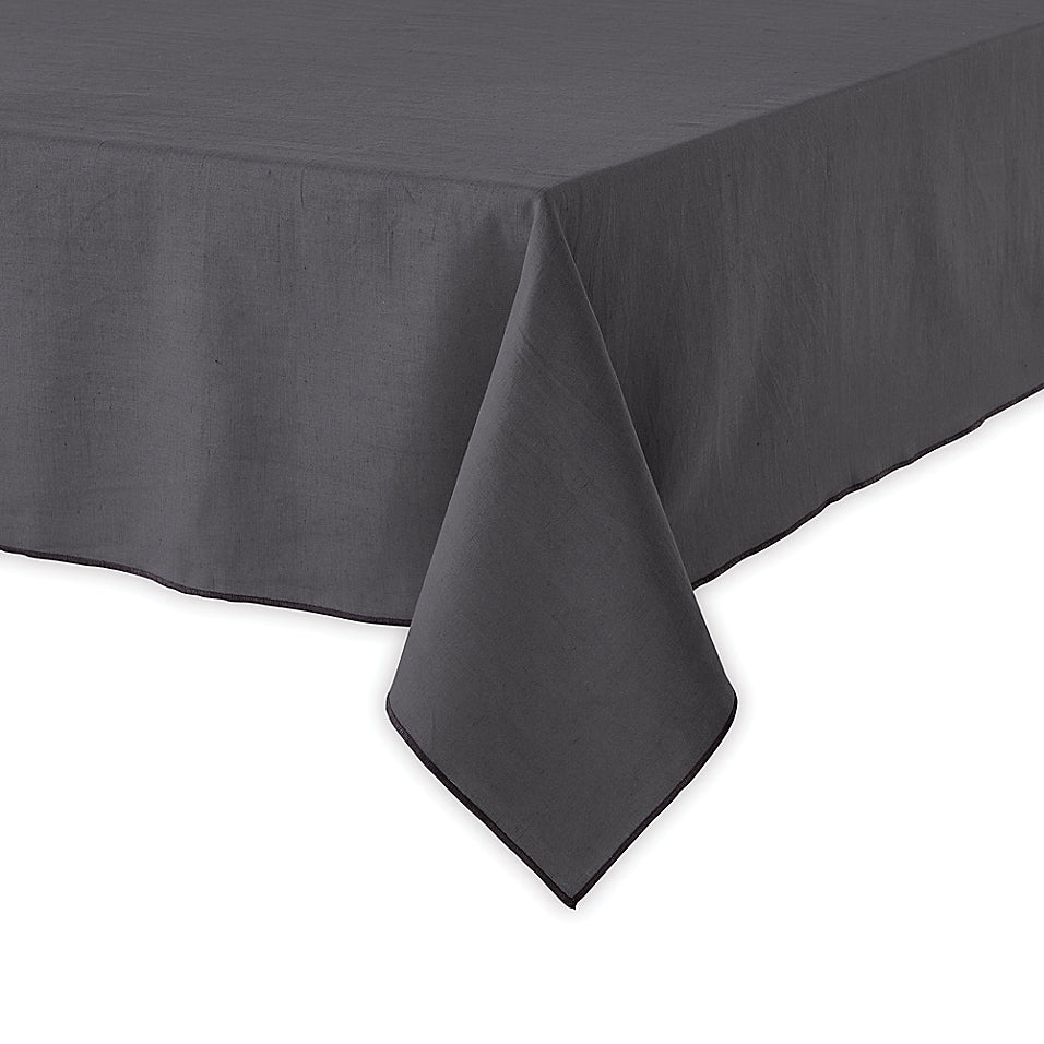 Studio 3B Merrowed Linen Blend 60-Inch X 120-Inch Oblong Tablecloth in Grey