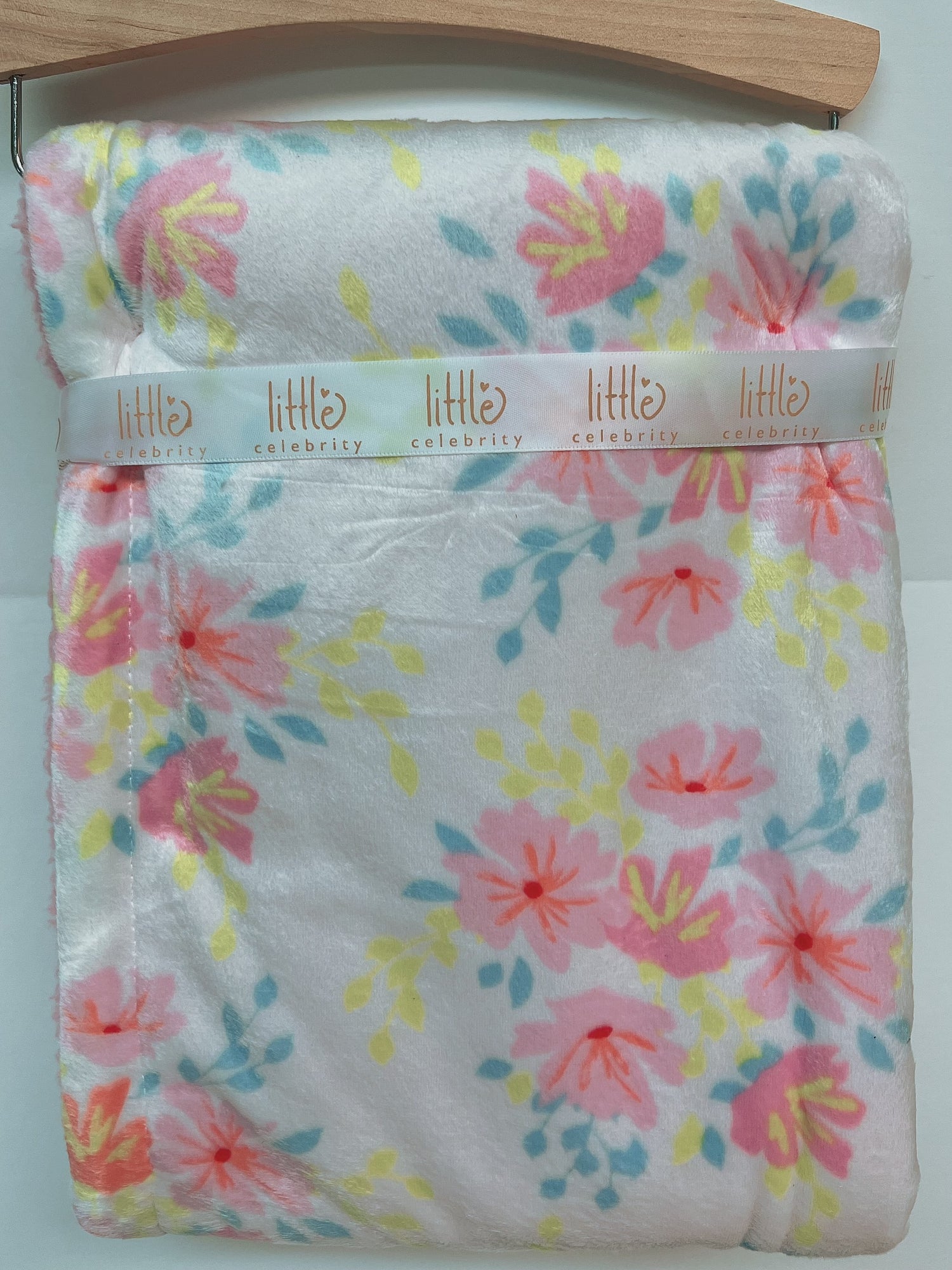 Little Celebrity Girls Floral Pink Blanket Soft & Cozy