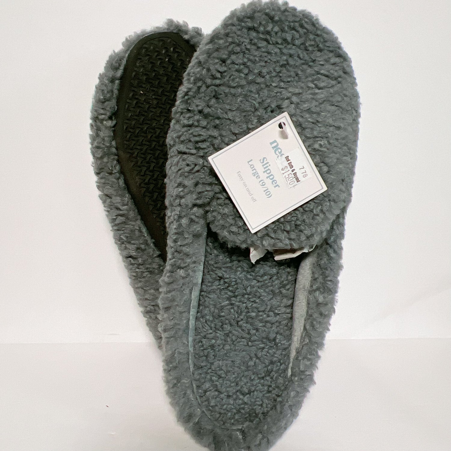 Nestwell Cozy Teddy Sherpa Mule Women's Slippers in Gray