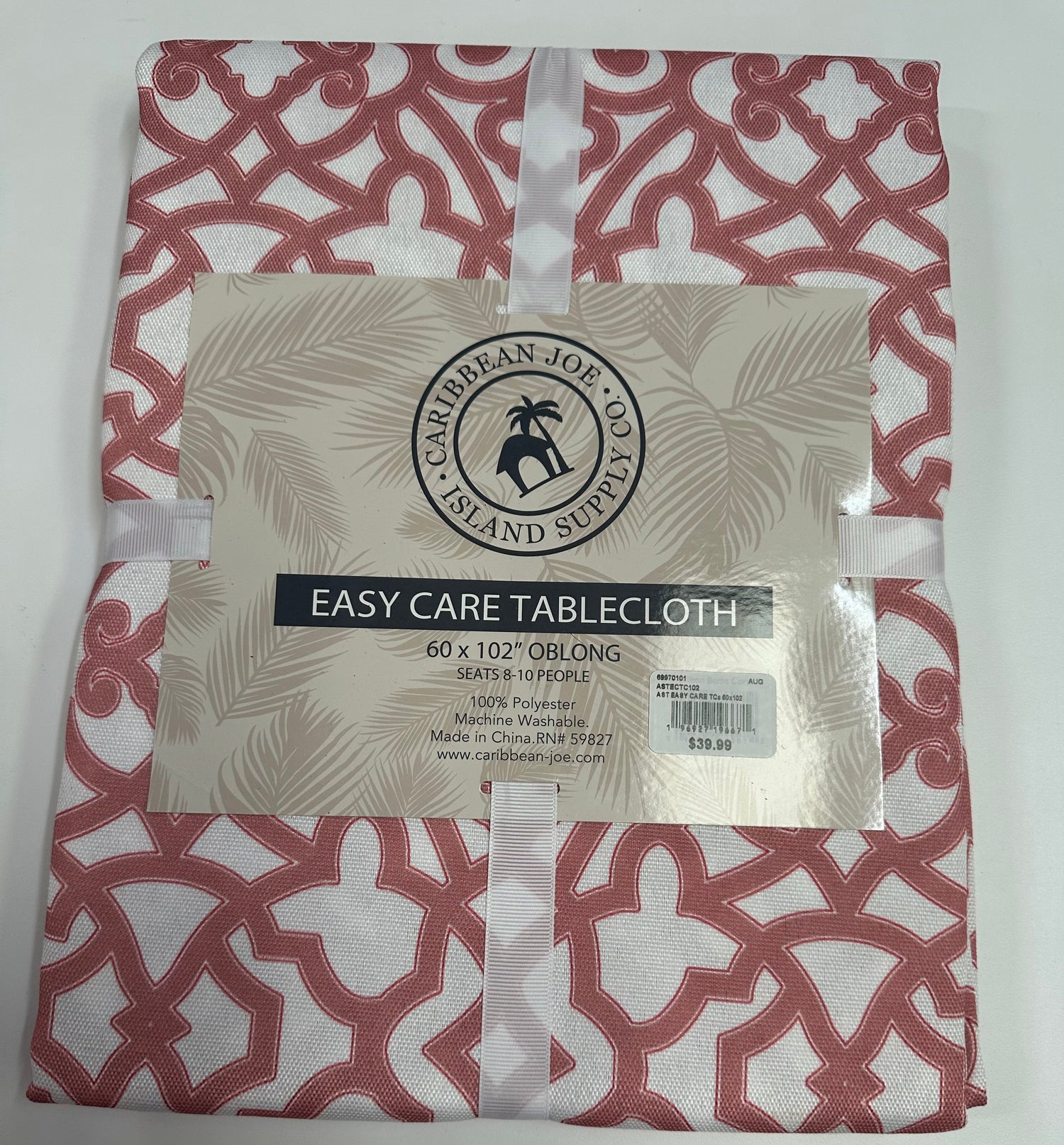 Caribbean Joe Island Supply Co Easy Care Tablecloth