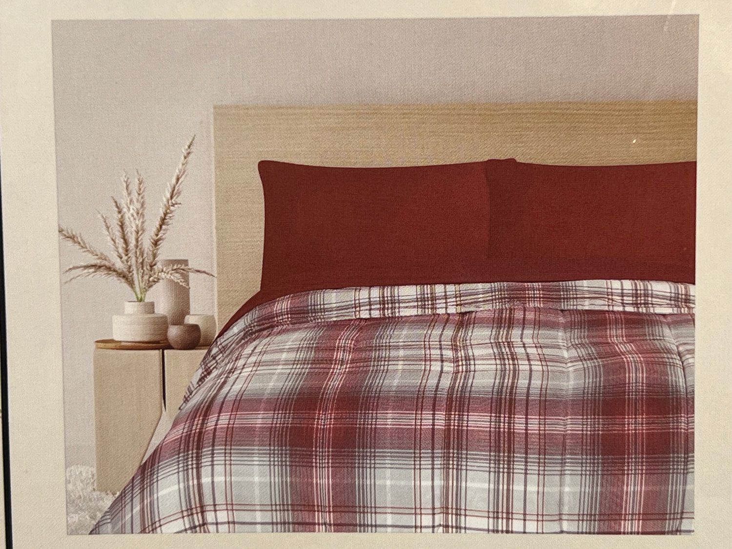 Bed in a Bag - Full Size - 5 Piece Set (Red Plaid)