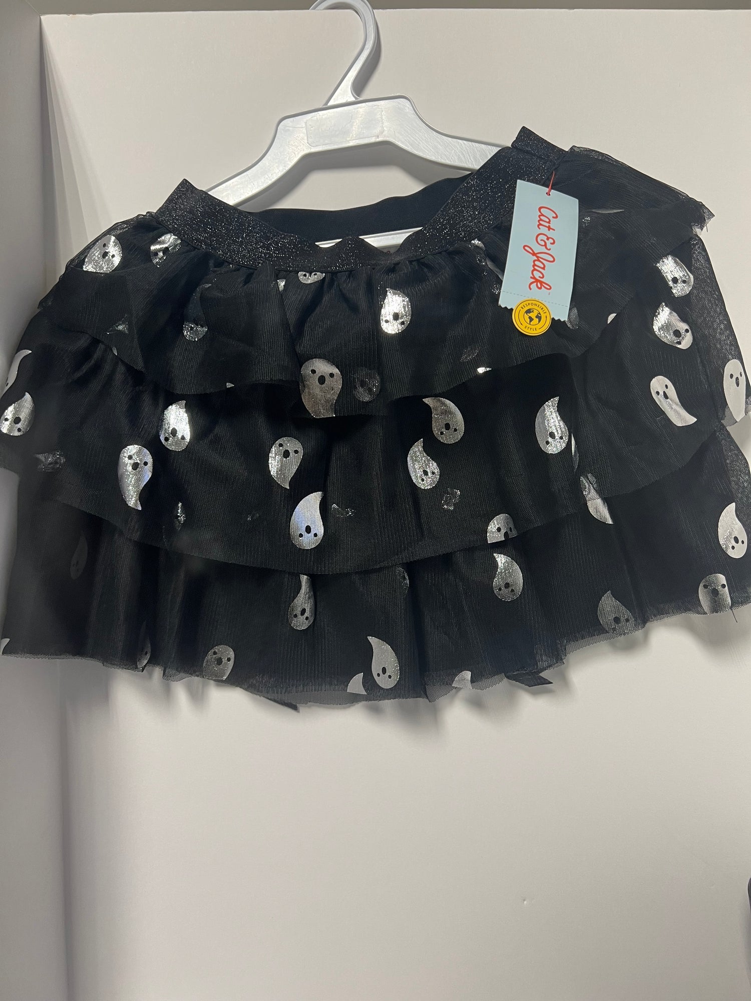 Girls' Halloween Tutu Skirt - Cat & Jack Black M