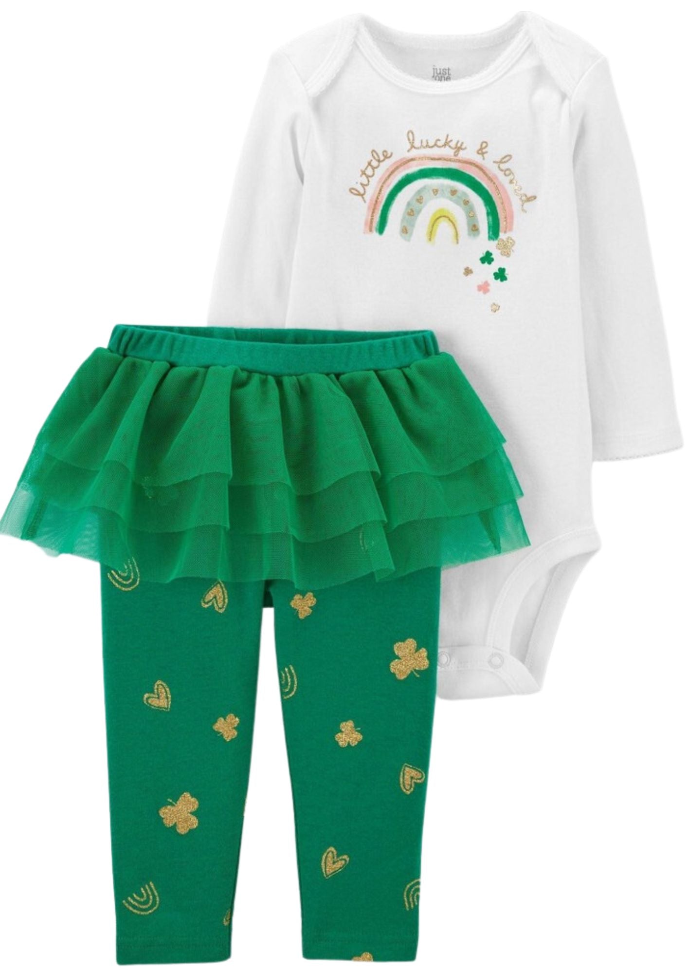 Carter's Baby Girls' 2pc 'Little Lucky & Loved Charm' Top and Tutu Bottom Set