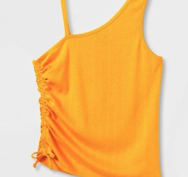 Girls' Asymmetrical Tank Top - art class Orange L