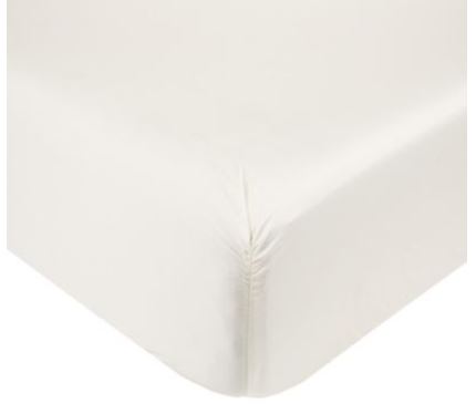 Nestwell Cotton Sateen 400-Thread-Count Twin XL Fitted Sheet in Egret