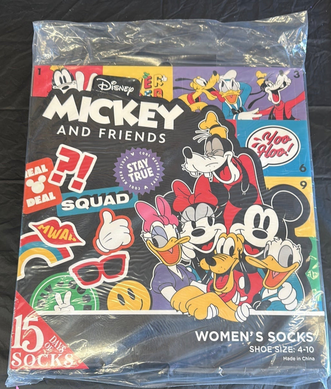 Women's Mickey Mouse & Friends 15 Days of Socks Advent Calendar - Assorted Color