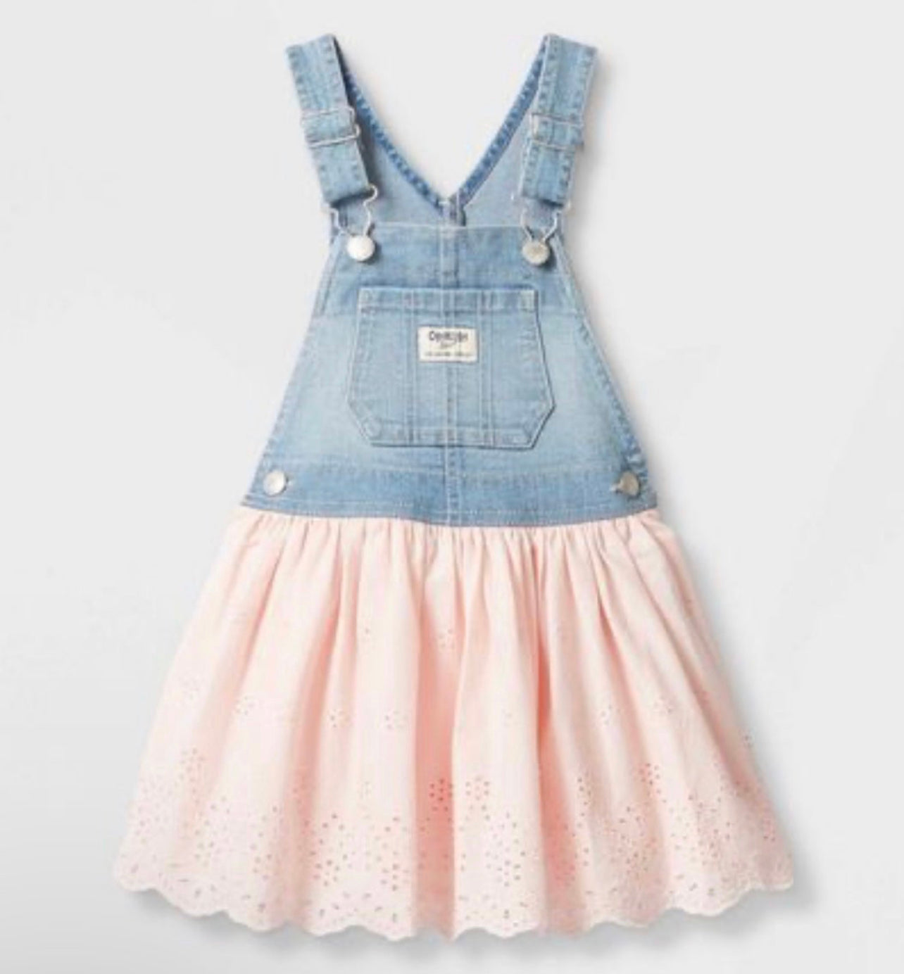 OshKosh B'gosh Toddler Girls' Denim Eyelet Skirtall - Pink 4T