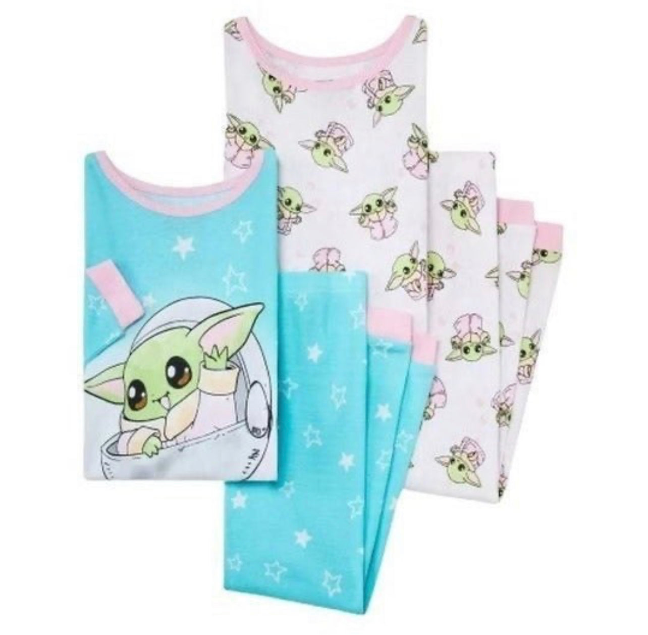 Baby Yoda Toddler Pajamas for Girls Kids Cotton PJs 4 Piece Sizes