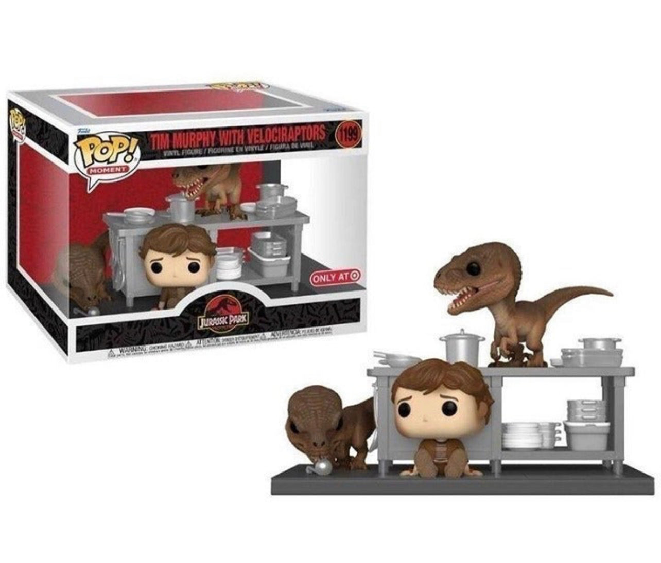 Funko POP! Moments: Jurassic Park - Tim Murphy with Velociraptors