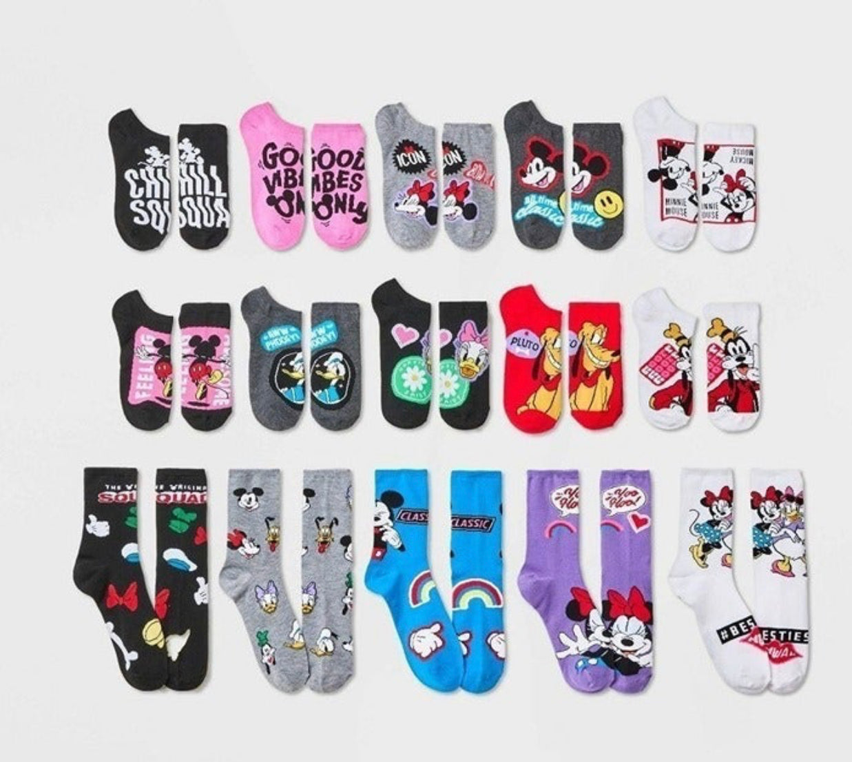 Women's Mickey Mouse & Friends 15 Days of Socks Advent Calendar - Assorted Color