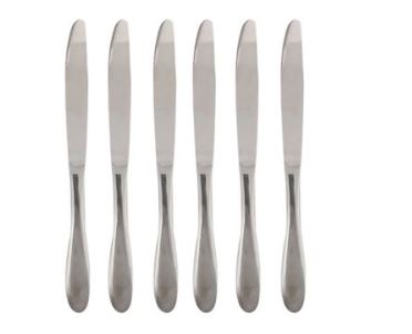 Simply Essential Stainless Steel Mirror Dinner Knife (Set of 6)