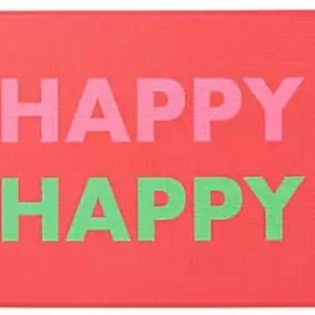 H for Happy™ 18" x 30" Happy Happy Kitchen Foam Mat in Red