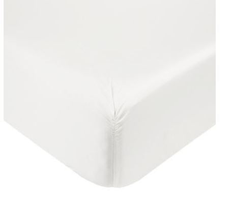 Nestwell Cotton Sateen 400-Thread-Count Full Fitted Sheet in Bright White