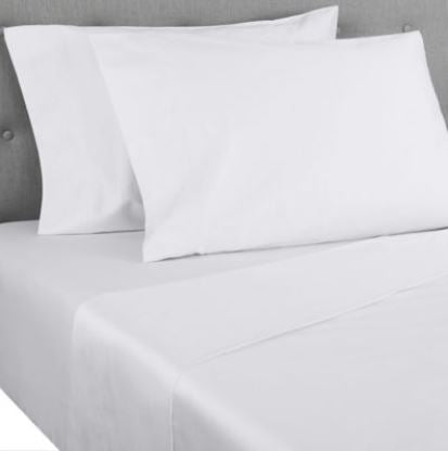 Nestwell Pima Cotton Sateen 500-Thread-Count Full Sheet Set in Bright White