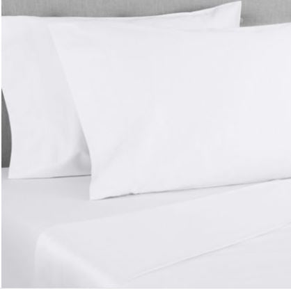 Nestwell Cotton Percale 400-Thread-Count Standard/Queen Pillowcase Set in Bright White