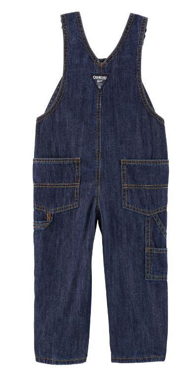 OshKosh Toddler Buffalo Plaid-Lined Overalls