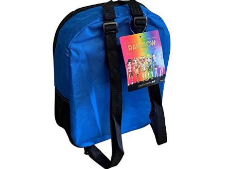 Fast Forward Rainbow High 11" Mini Backpack (Black-Blue)