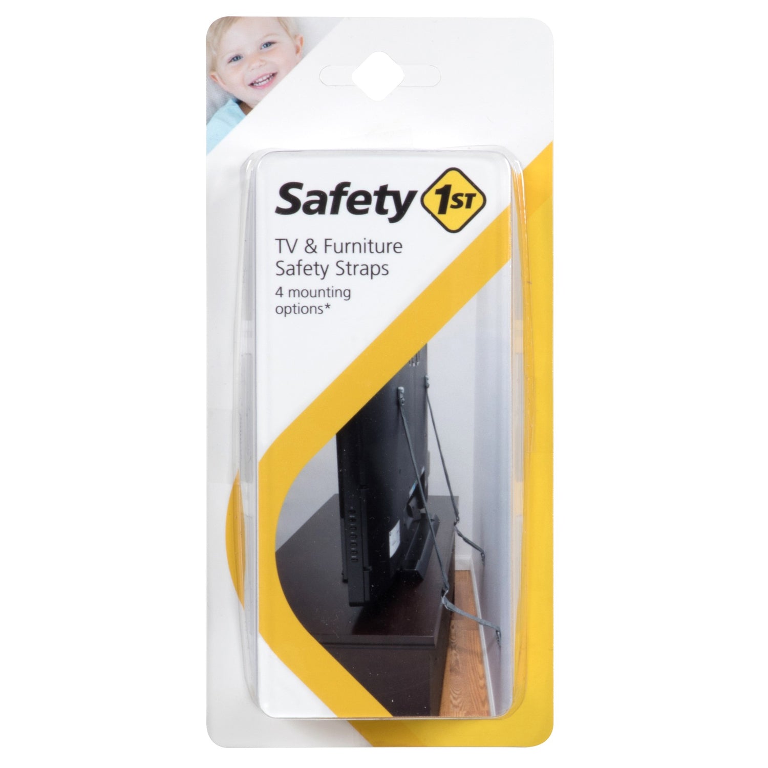 Safety 1st 5021470 Black Nylon Furniture Strap - Pack of 2